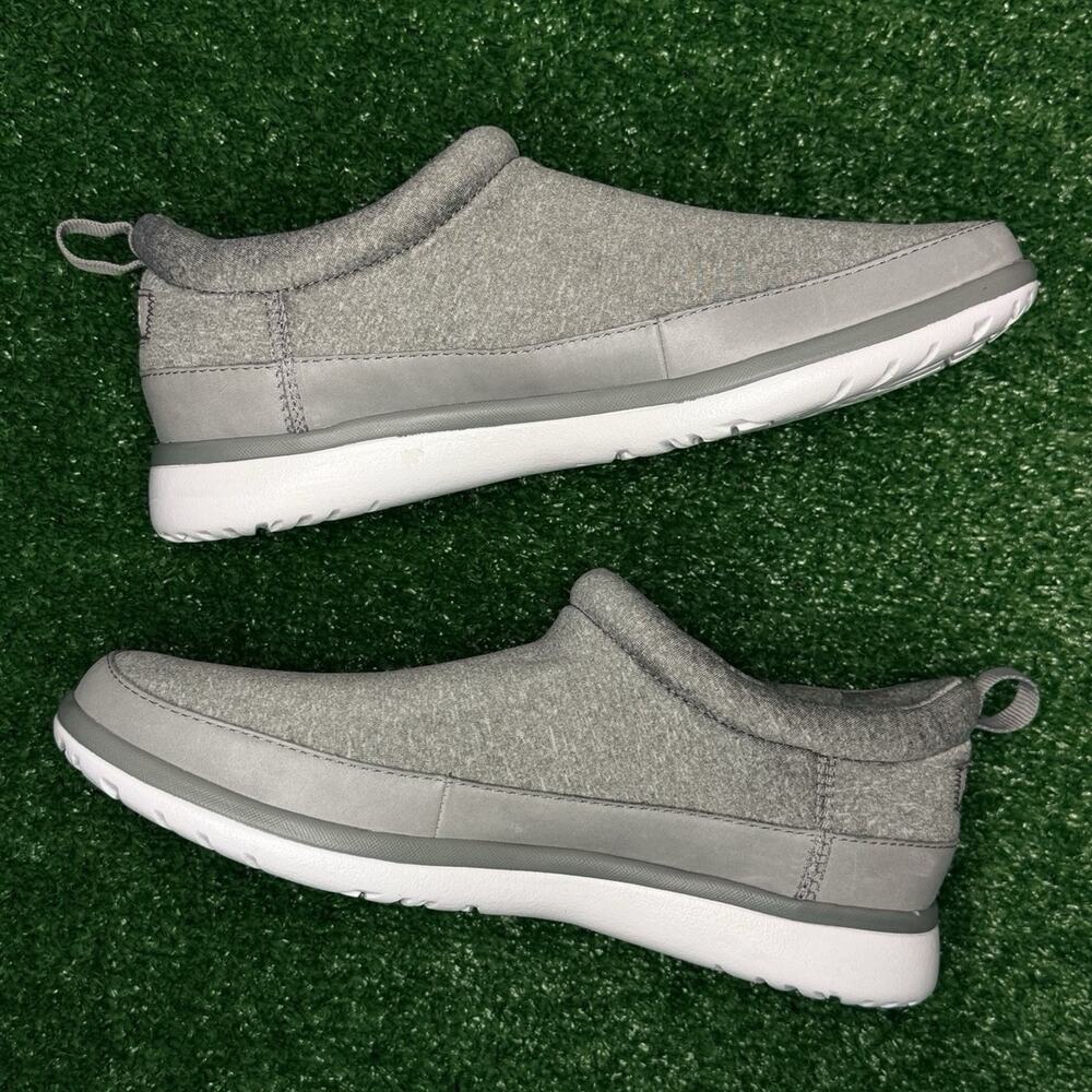 UGG Riviera Slip On Sneakers 9.5 Pencil Lead Grey Stretch Knit Comfort New